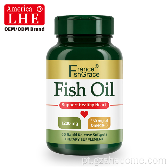 Shecome Óleo de Peixe Softgels Suporte ao Coração Omega 3